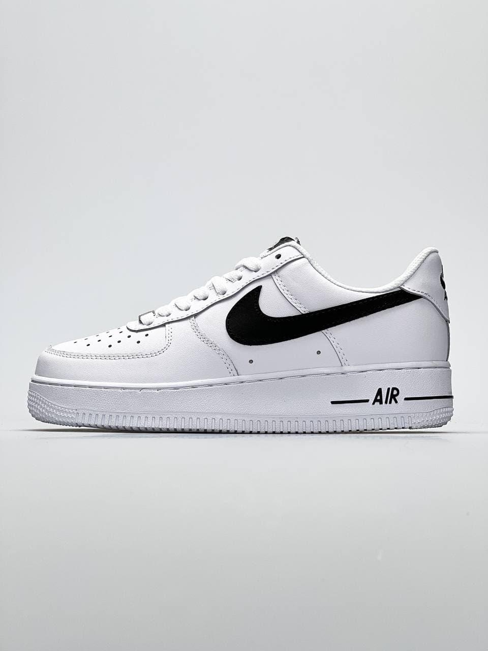 Nike Air Force 1 White Black Logo 5