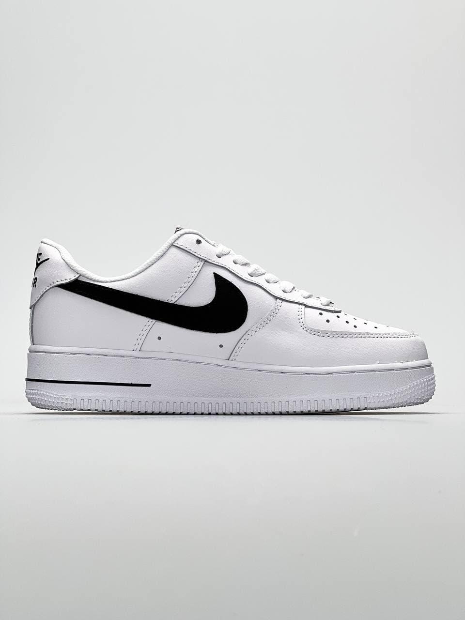 Nike Air Force 1 White Black Logo 5