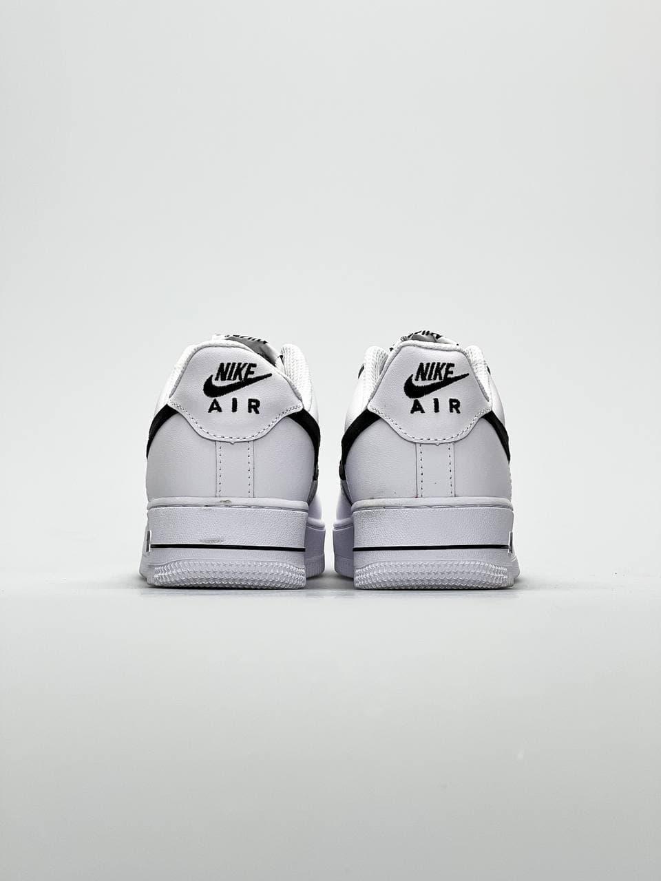 Nike Air Force 1 White Black Logo 5