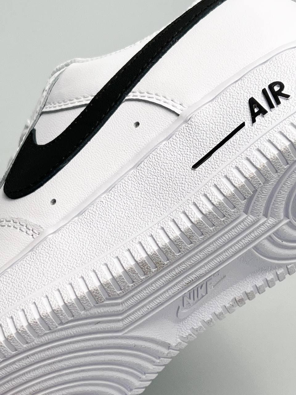 Nike Air Force 1 White Black Logo 5