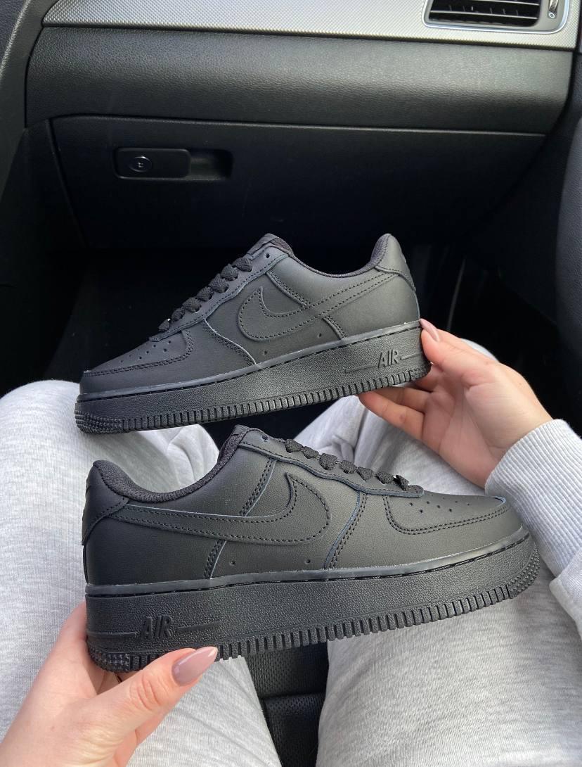 Nike Air Force 1 Classic Black (Матова шкіра)
