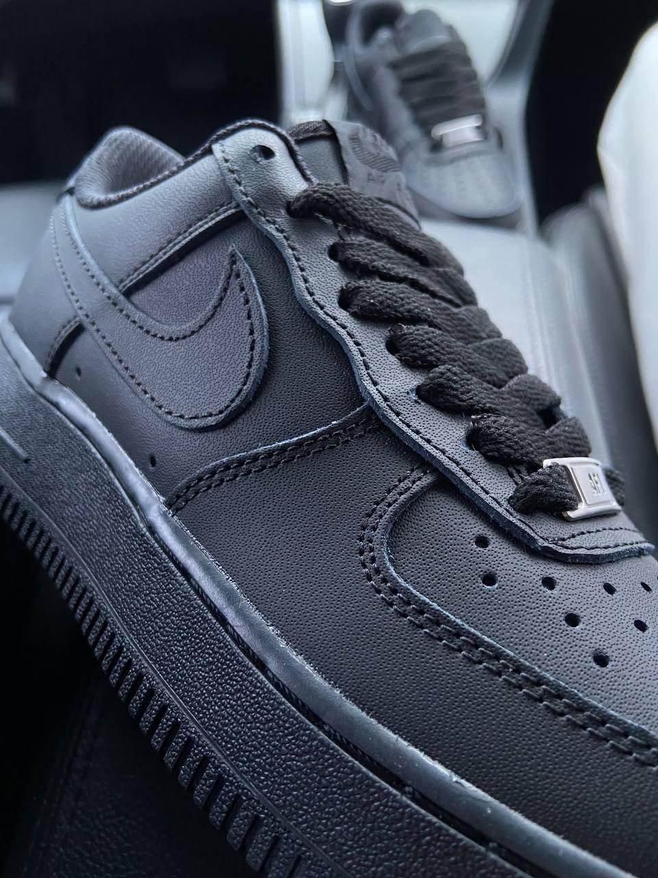 Nike Air Force 1 Classic Black (Матова шкіра)