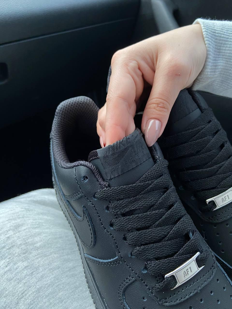 Nike Air Force 1 Classic Black (Матова шкіра)