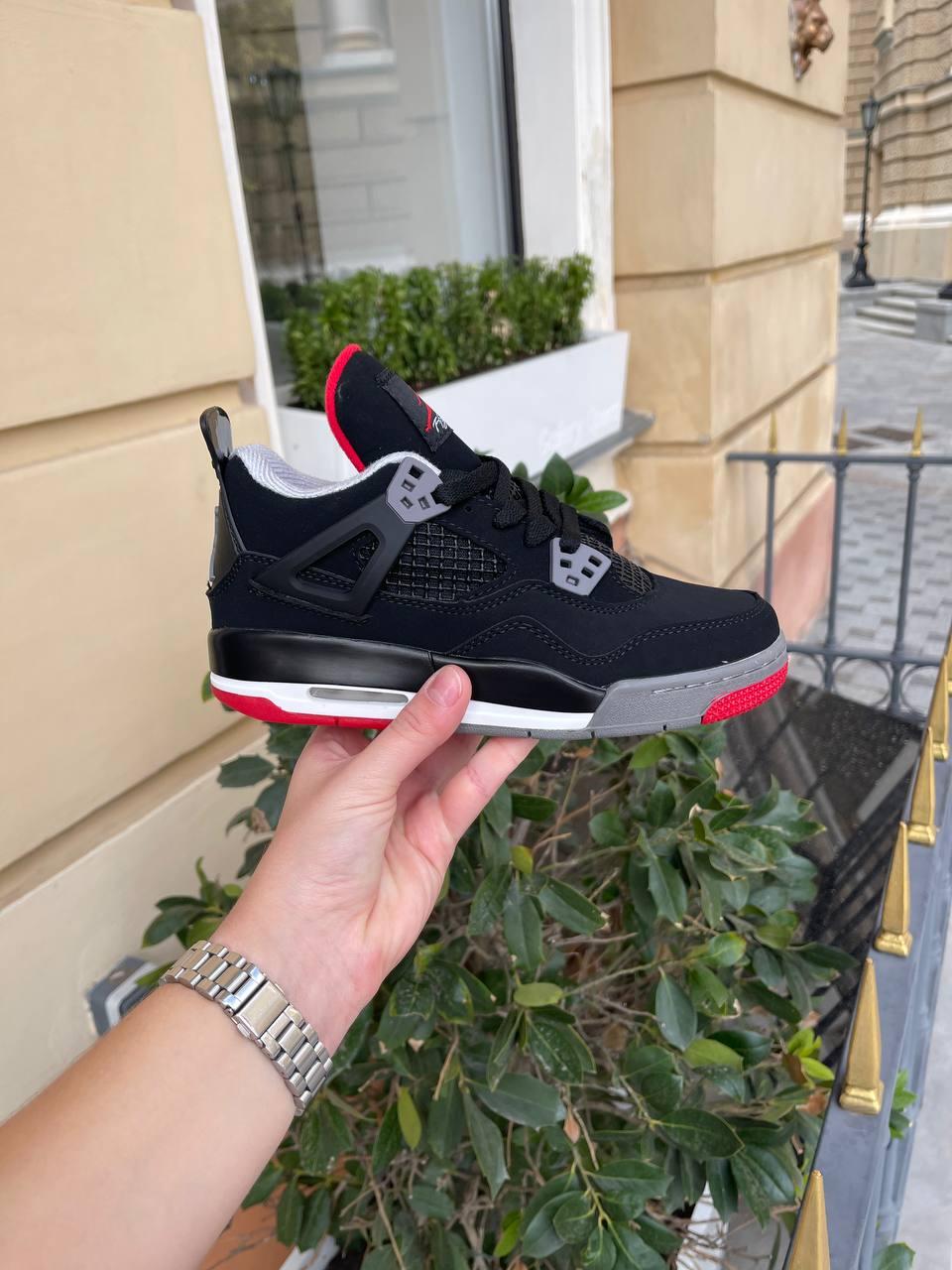 Nike Air Jordan Retro 4 Black Grey Red