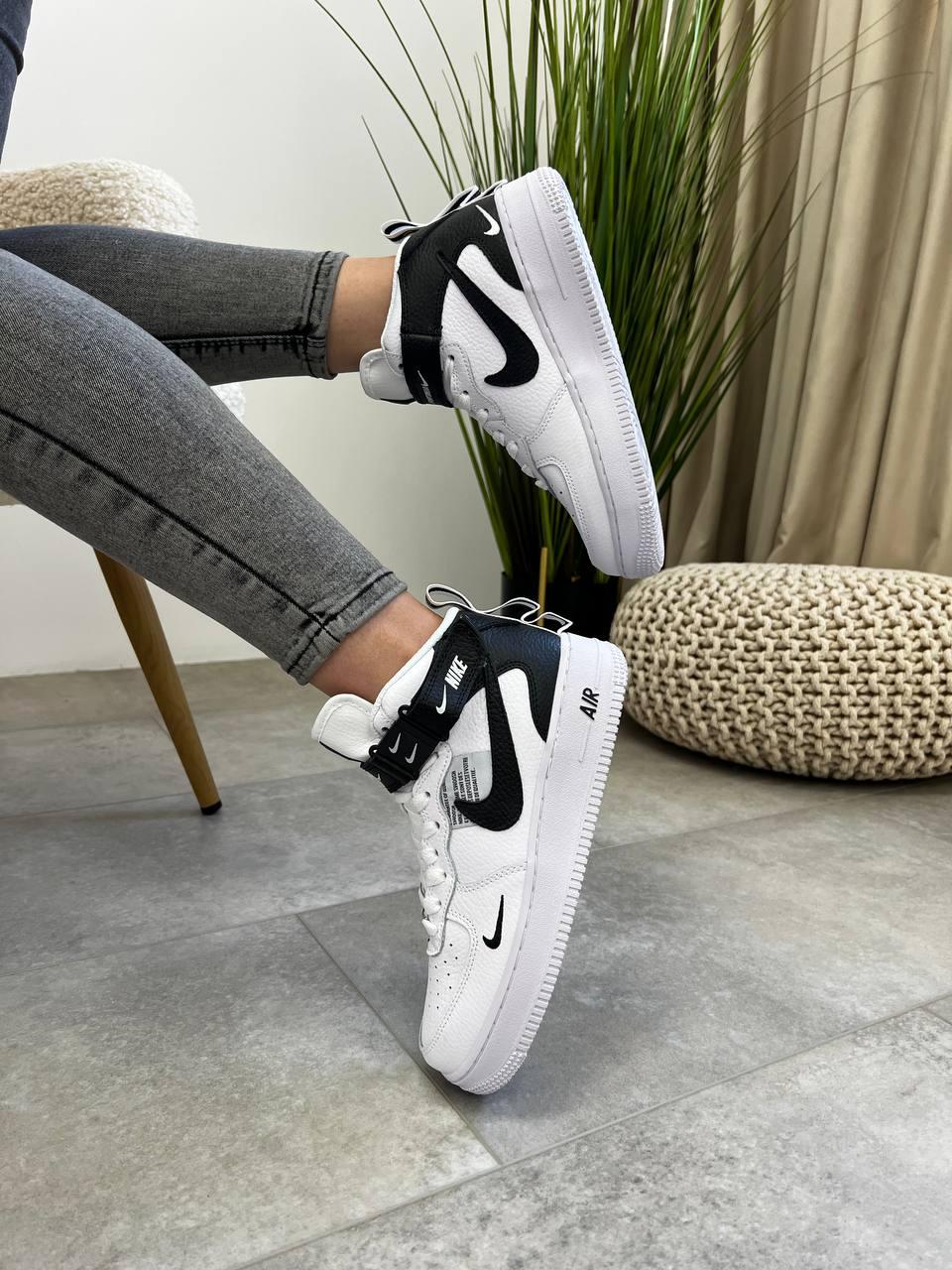 Nike Air Force Mid Utility All White Black X