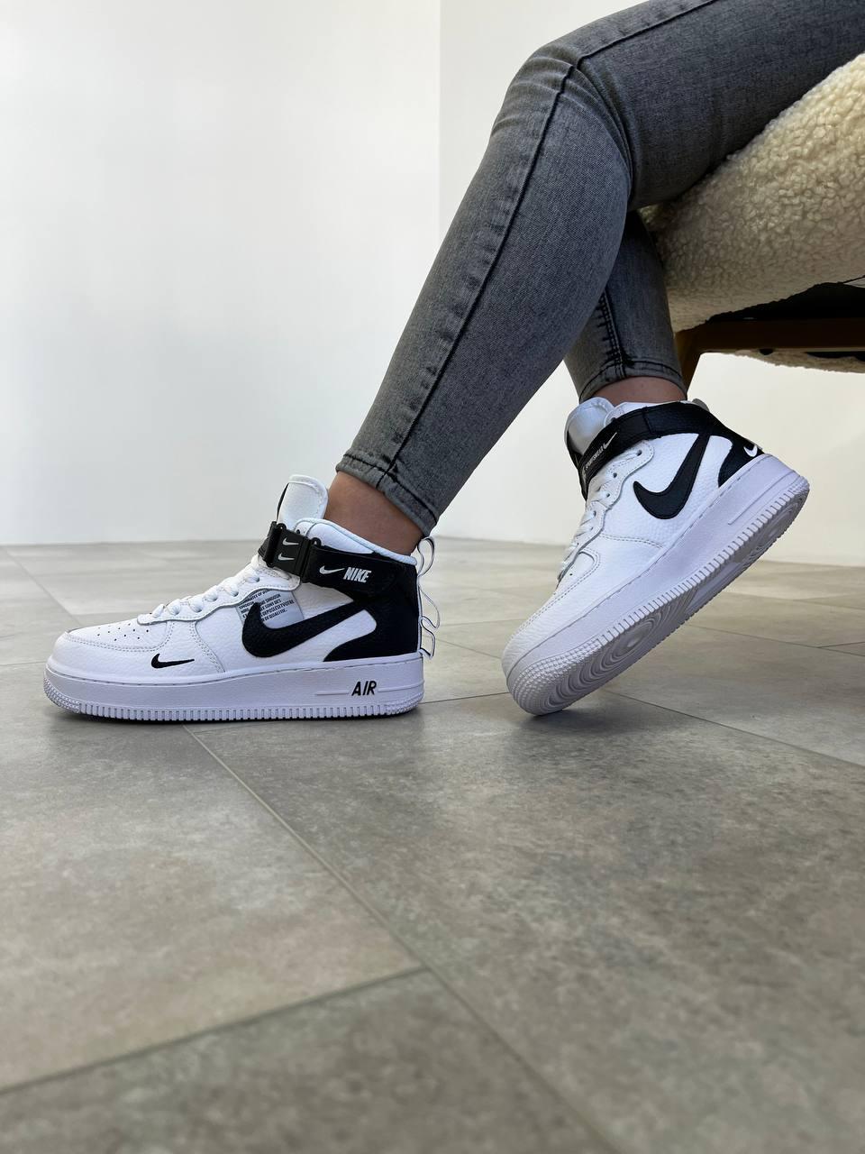 Nike Air Force Mid Utility All White Black X