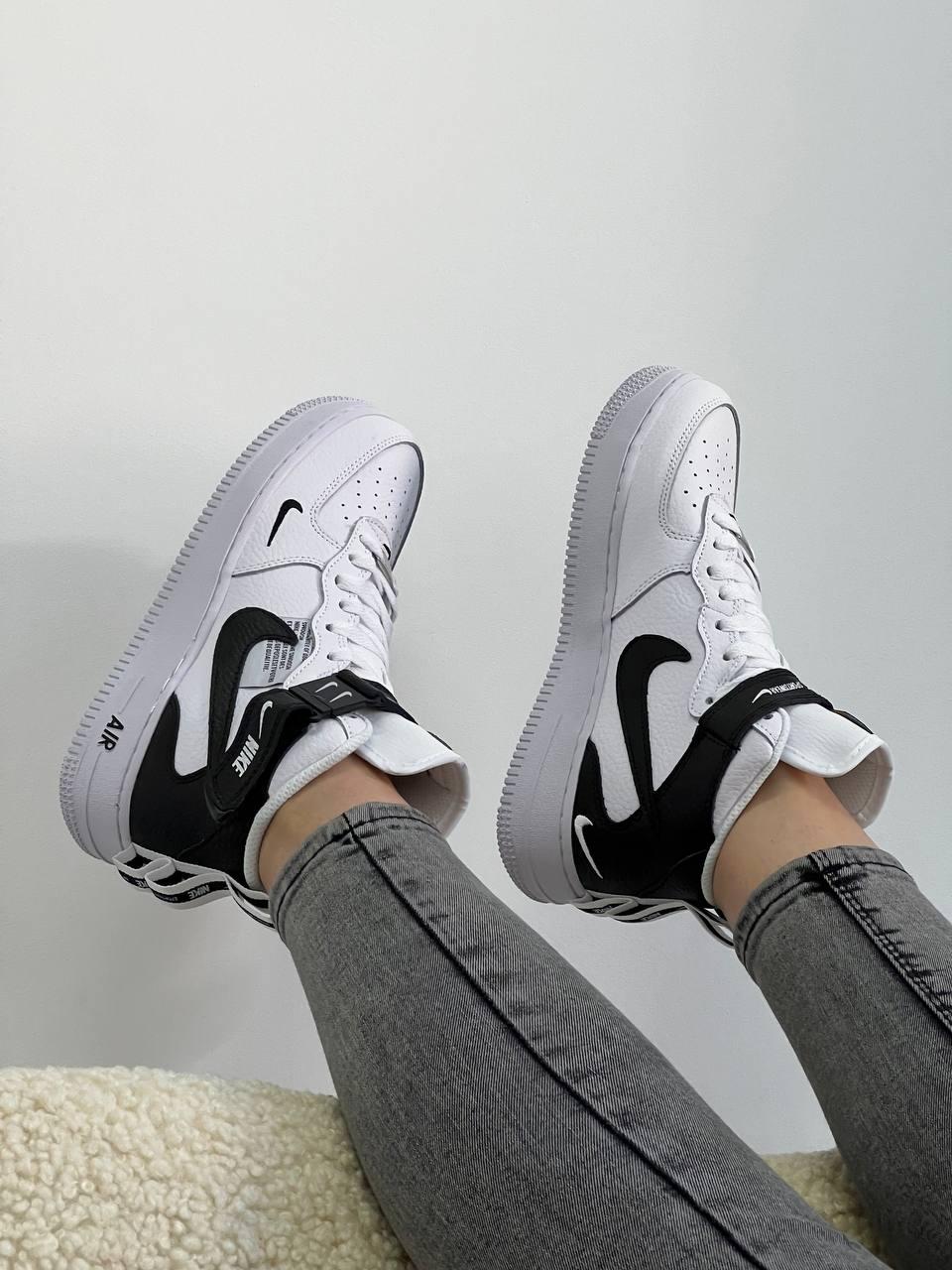 Nike Air Force Mid Utility All White Black X