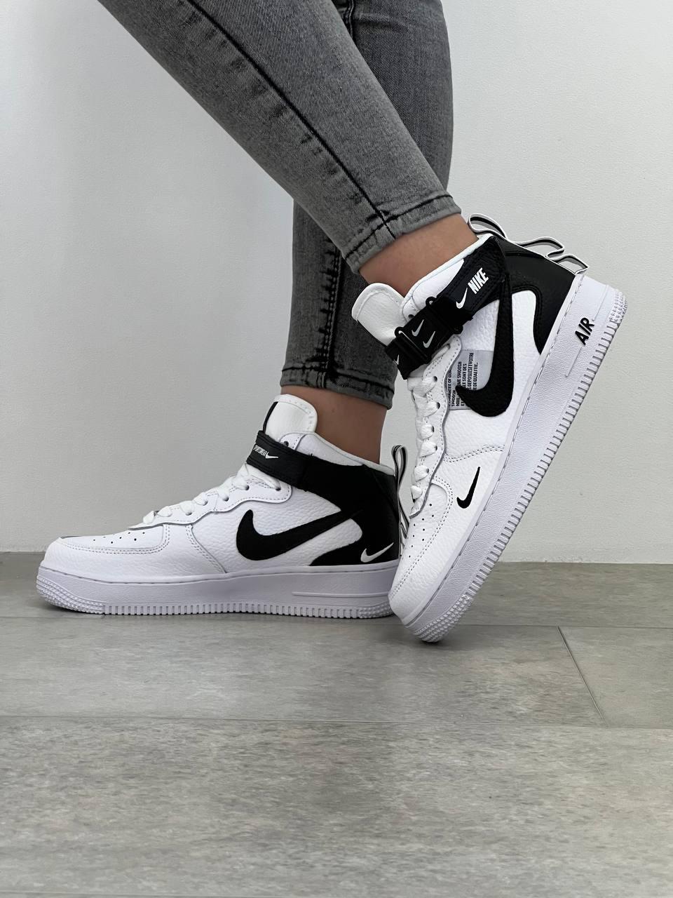 Nike Air Force Mid Utility All White Black X