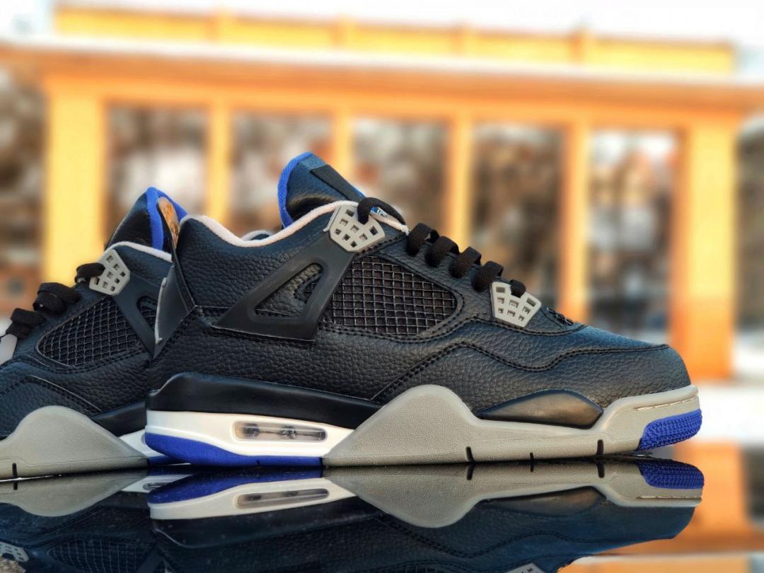 Nike Air Jordan Retro 4 Black Grey Blue