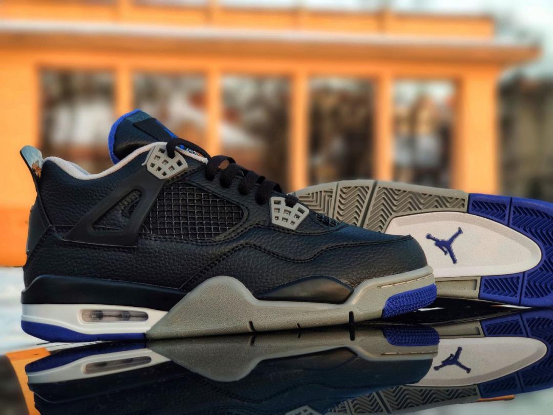 Nike Air Jordan Retro 4 Black Grey Blue