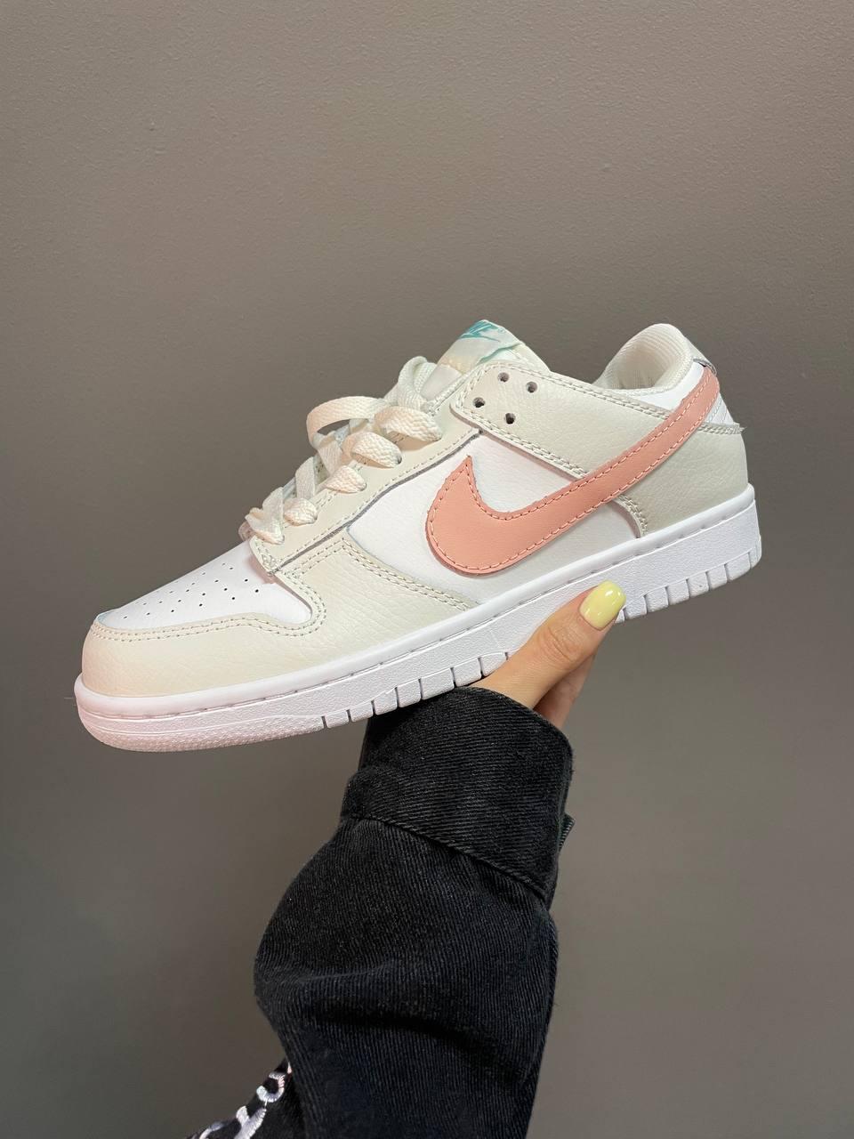 Nike Dunk Low Cream Blue Peach Swoosh