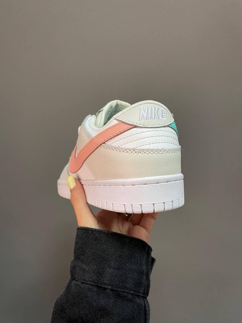 Nike Dunk Low Cream Blue Peach Swoosh