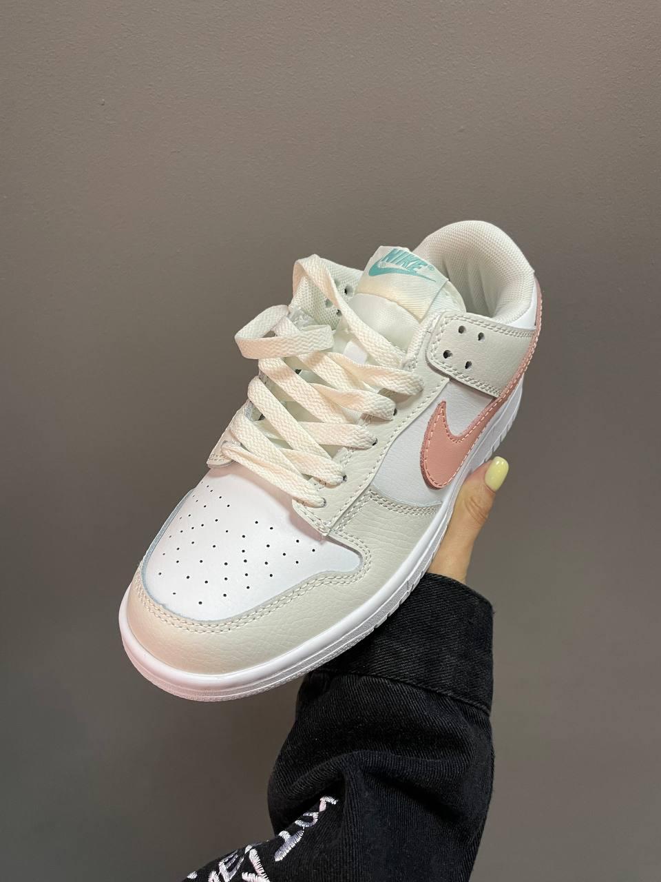 Nike Dunk Low Cream Blue Peach Swoosh