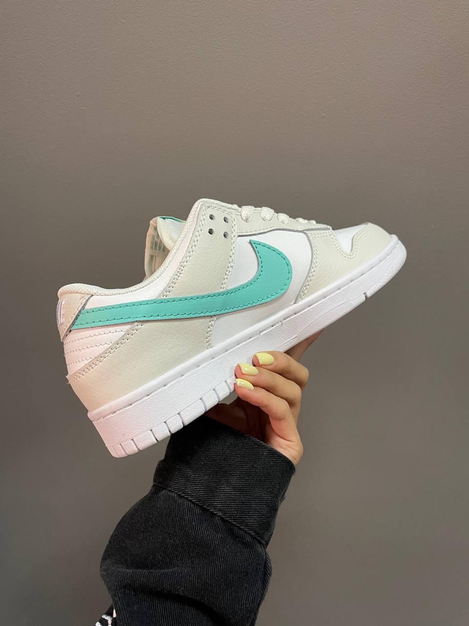 Nike Dunk Low Cream Blue Peach Swoosh