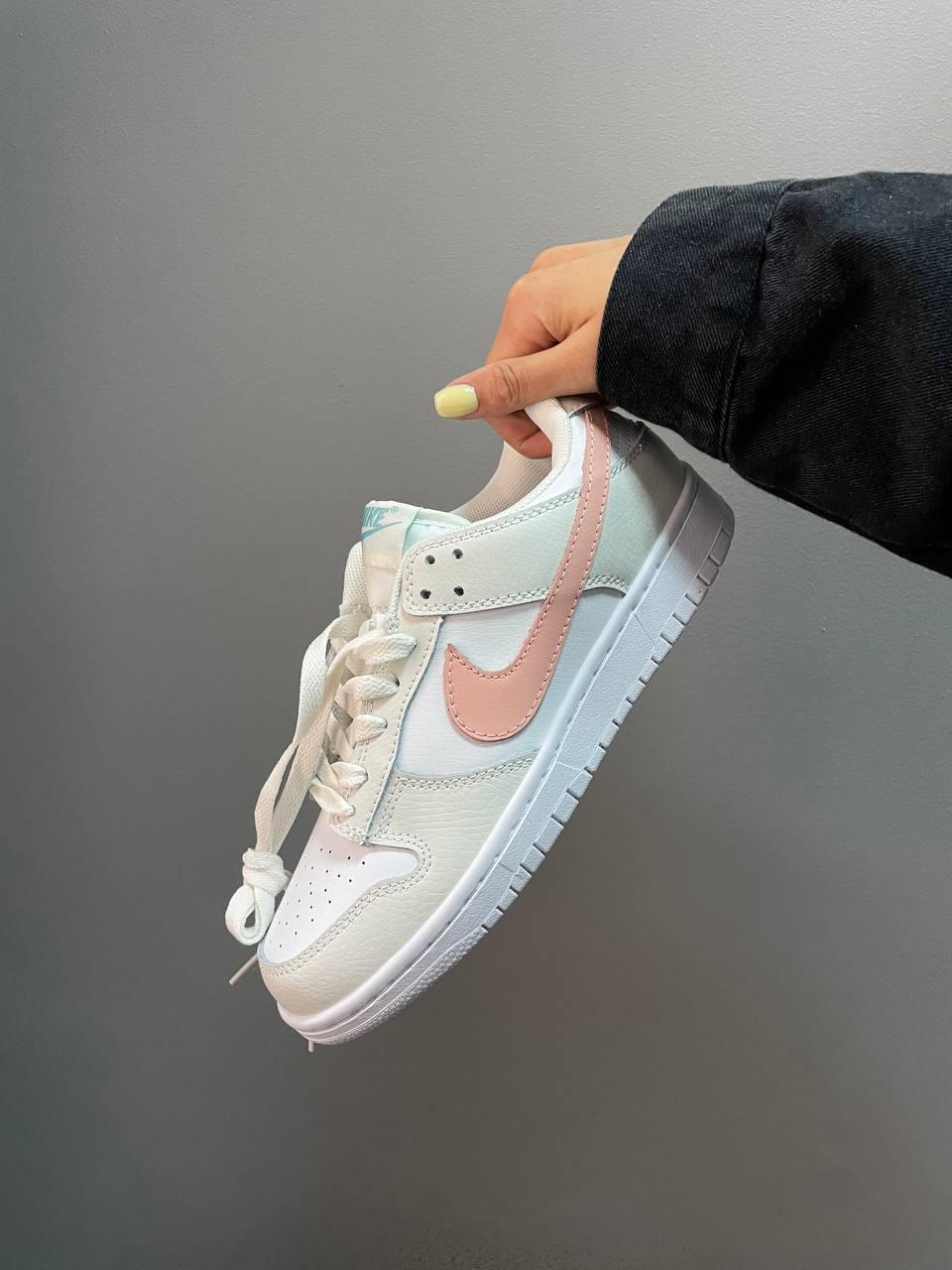 Nike Dunk Low Cream Blue Peach Swoosh