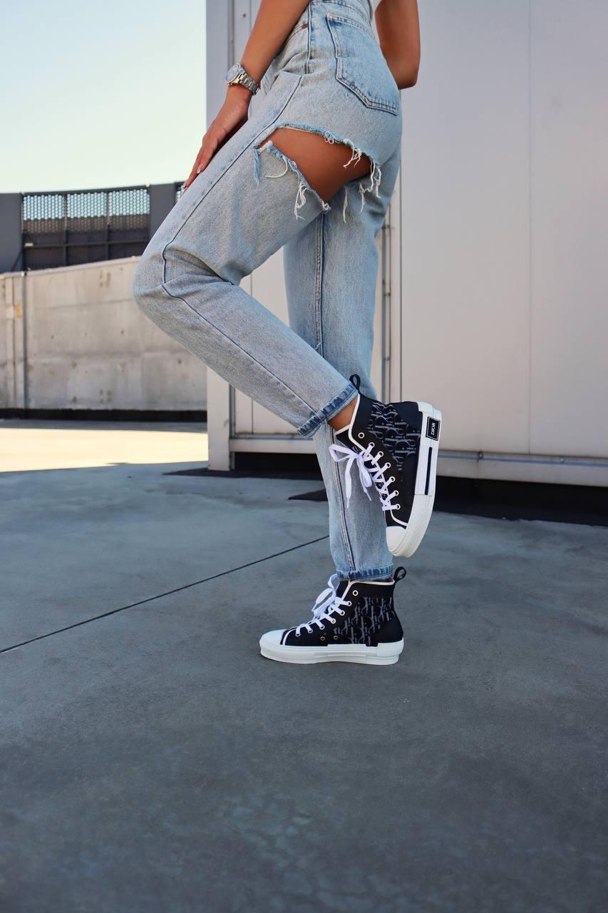 Dior B23 Sneakers High Black White 1