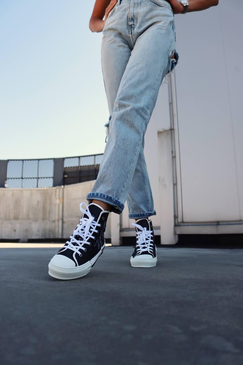 Dior B23 Sneakers High Black White 1