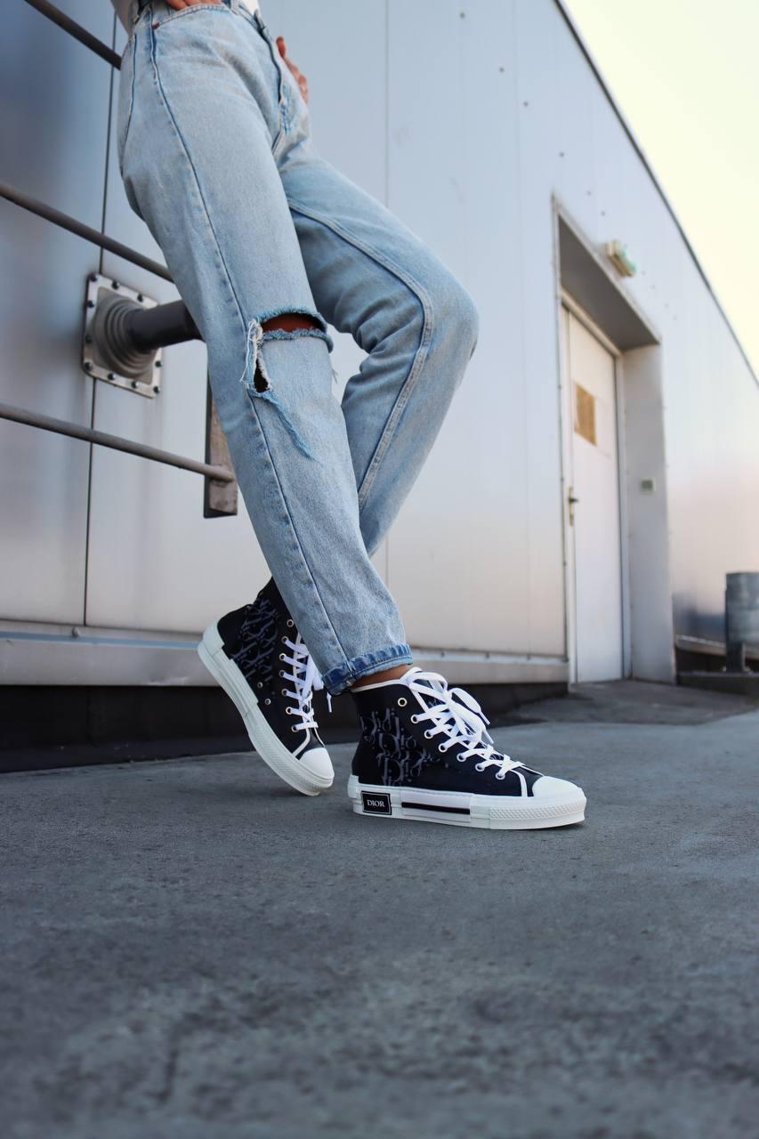 Dior B23 Sneakers High Black White 1