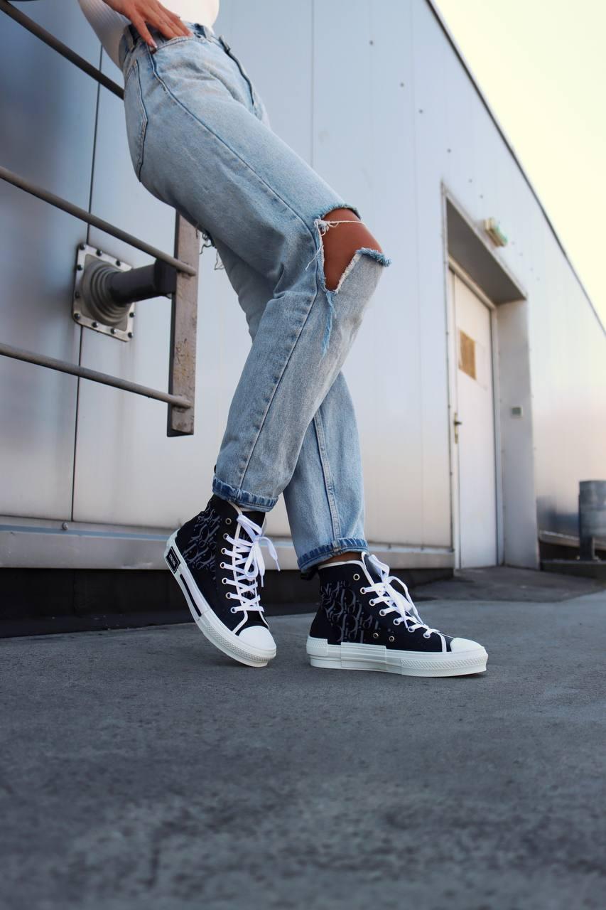 Dior B23 Sneakers High Black White 1