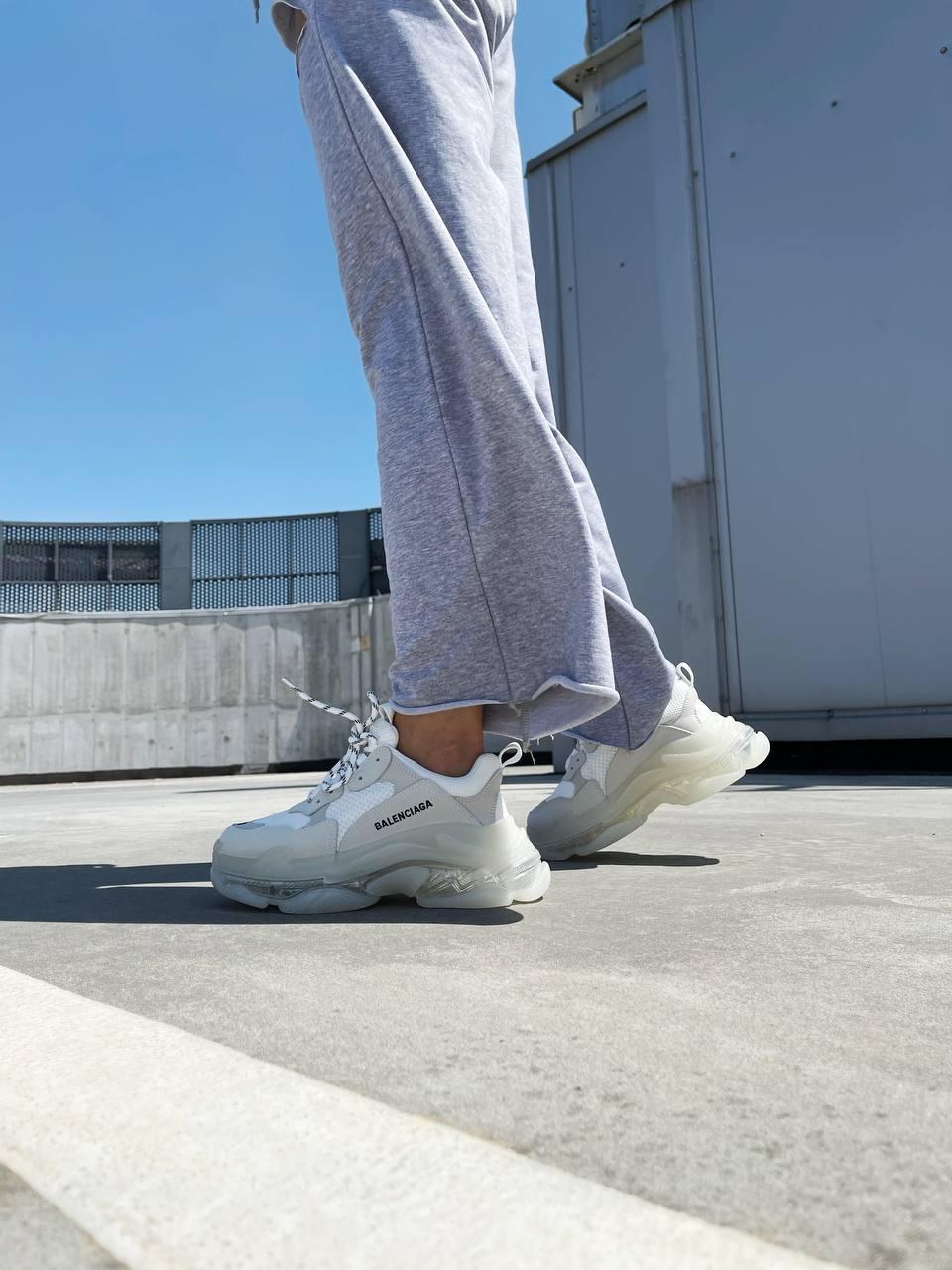 Balenciaga Triple S Clear Sole All White