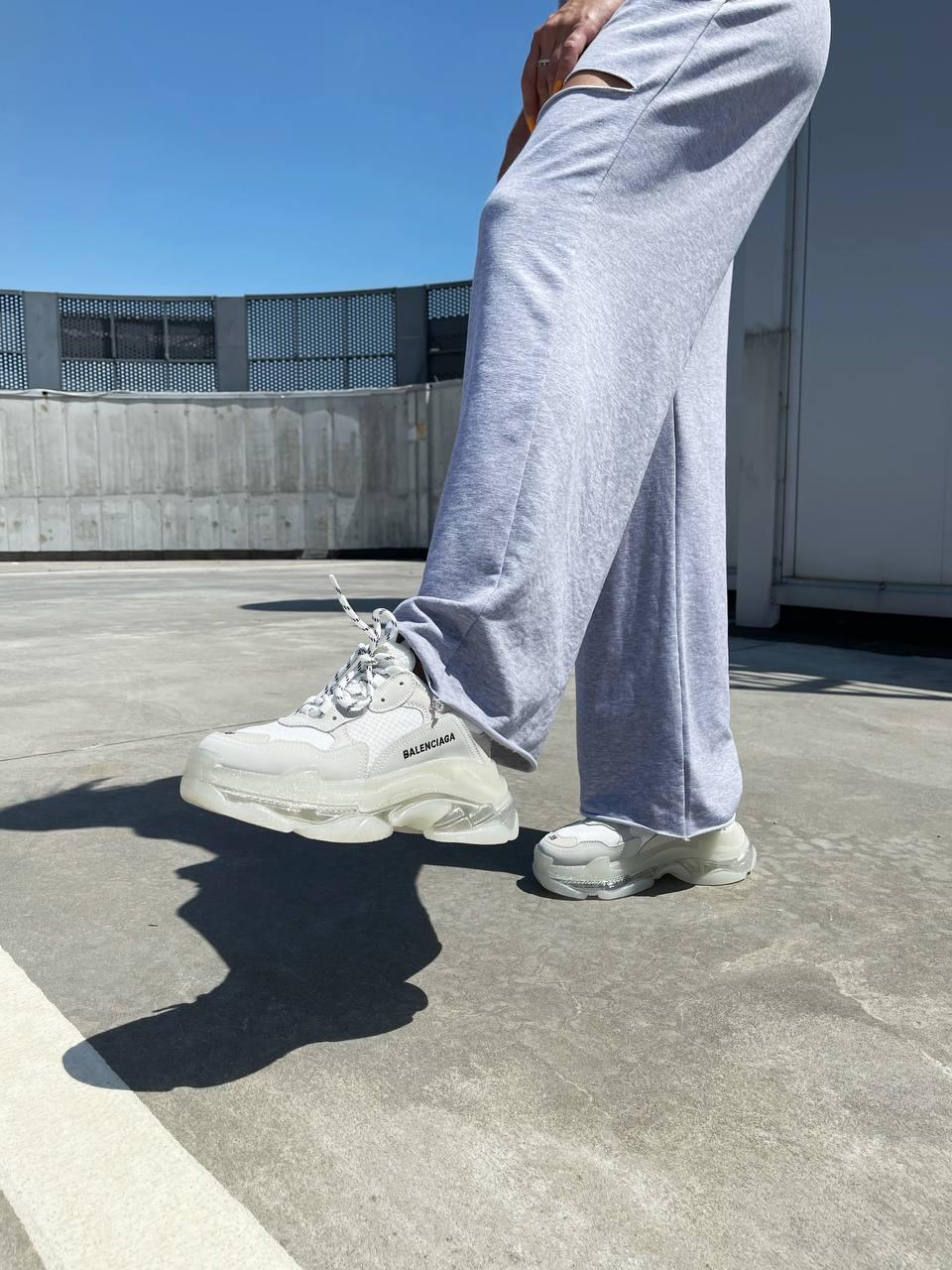 Balenciaga Triple S Clear Sole All White