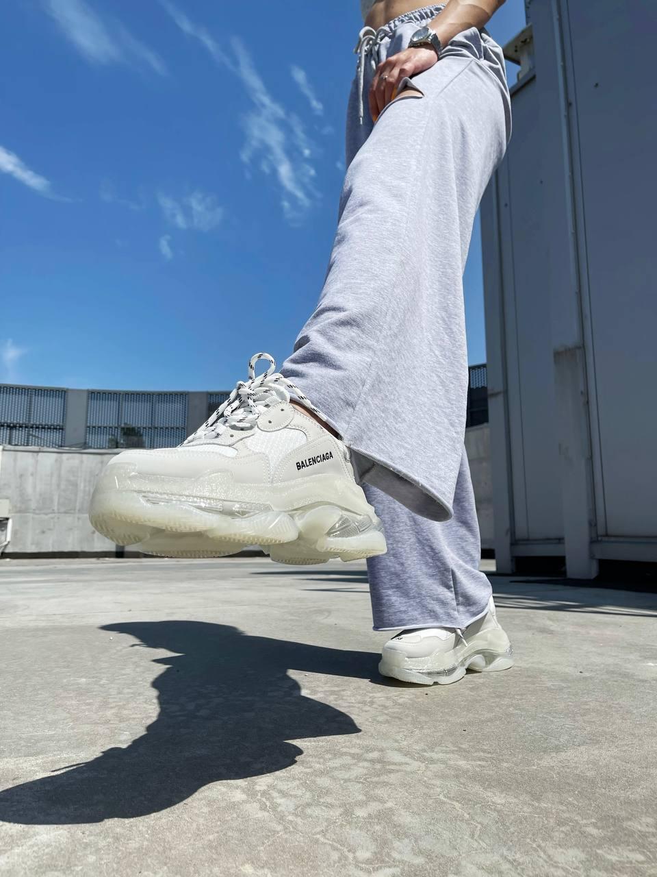 Balenciaga Triple S Clear Sole All White