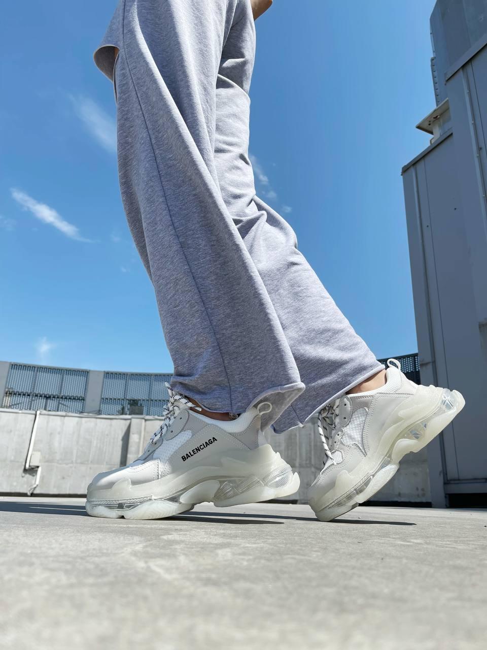 Balenciaga Triple S Clear Sole All White