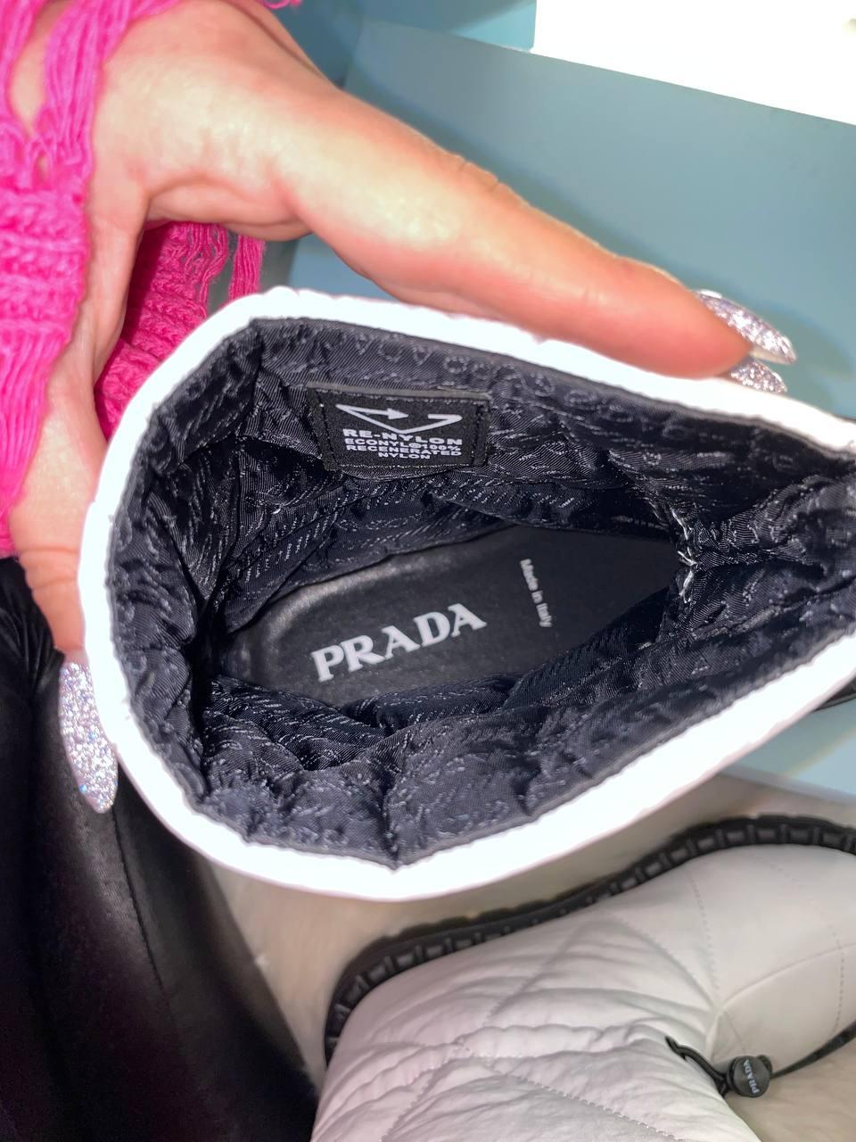 Prada Quilted Nylon Snow Boots White