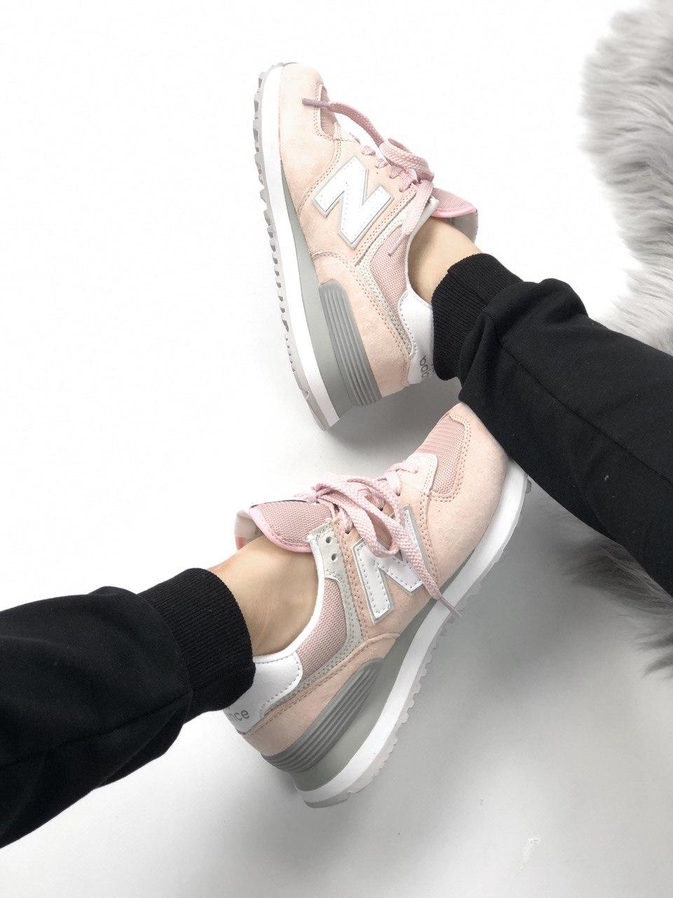 New Balance 574 Pink Grey