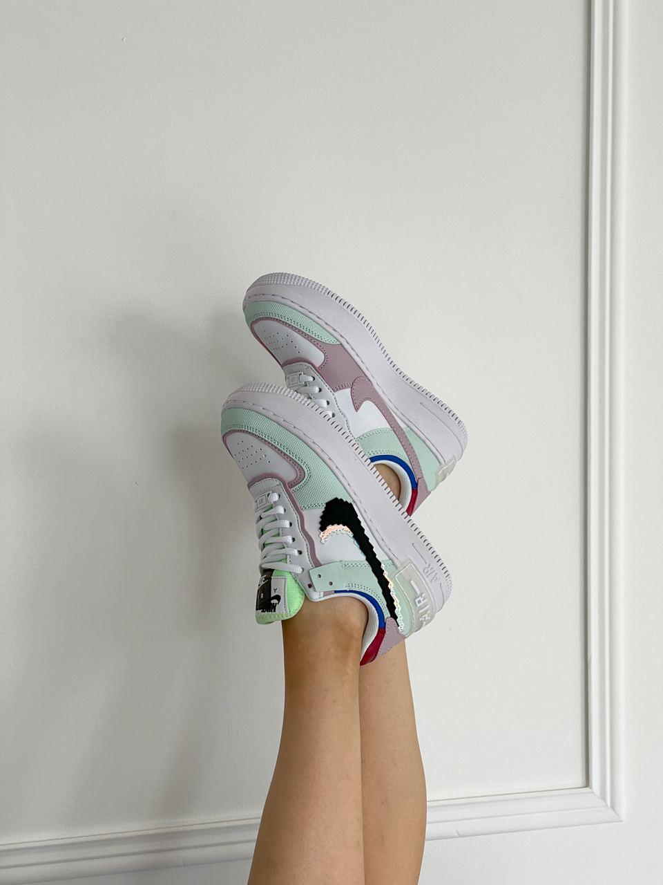 Nike Air Force 1 SHADOW White Green Black