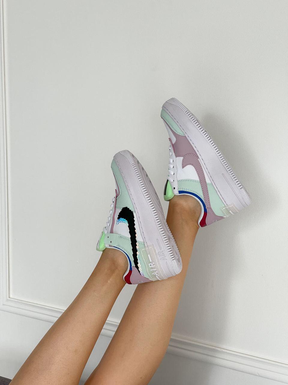 Nike Air Force 1 SHADOW White Green Black