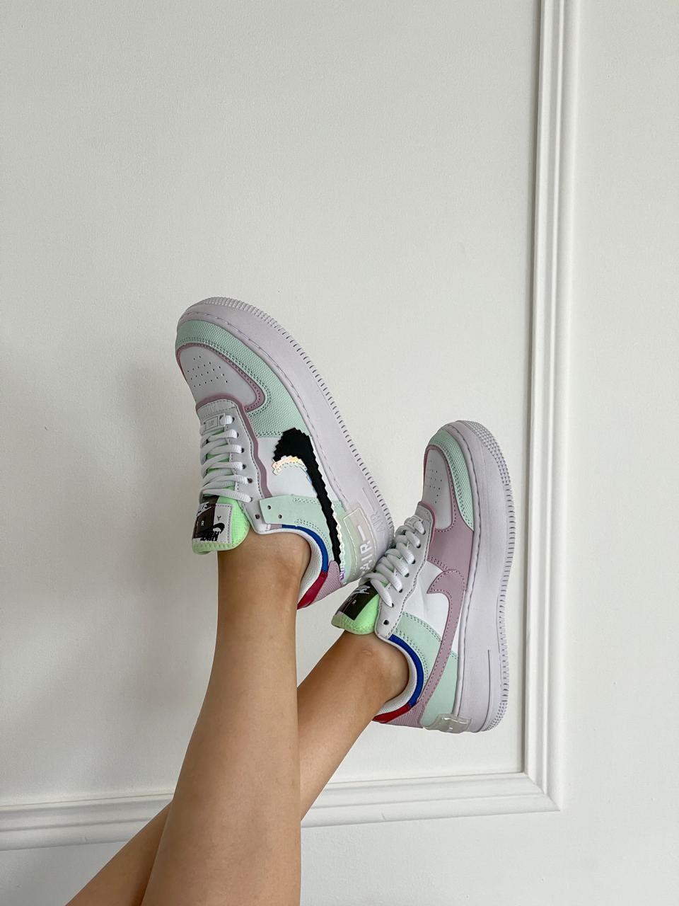 Nike Air Force 1 SHADOW White Green Black