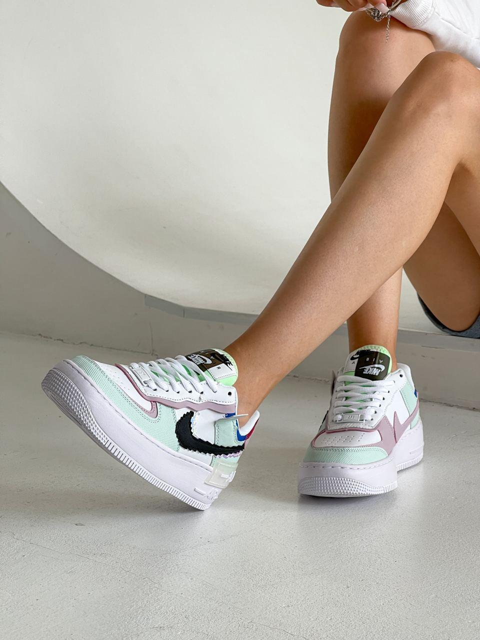 Nike Air Force 1 SHADOW White Green Black