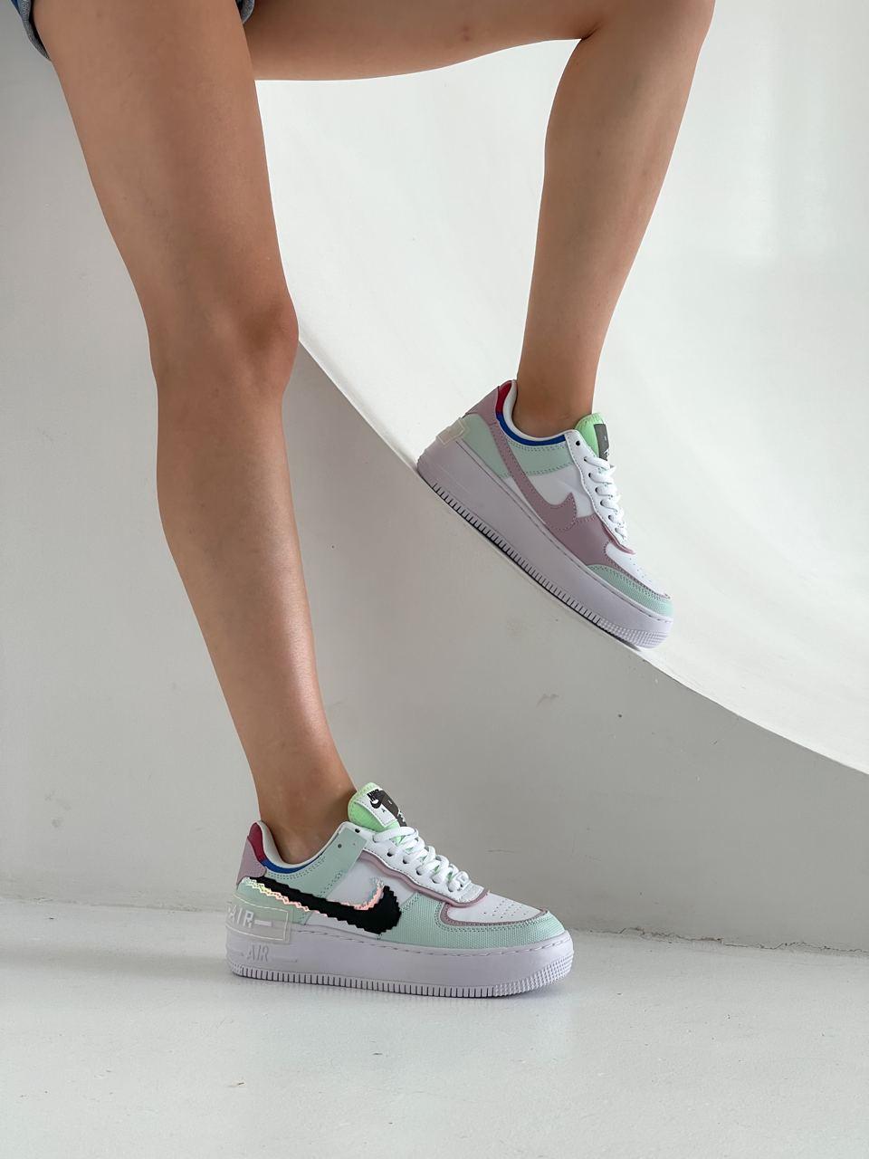 Nike Air Force 1 SHADOW White Green Black