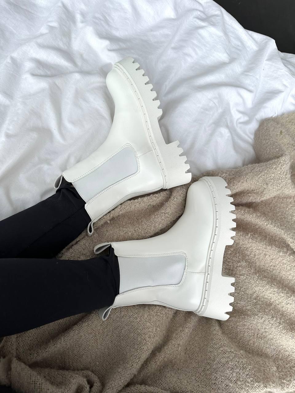 Leather Tractor White
