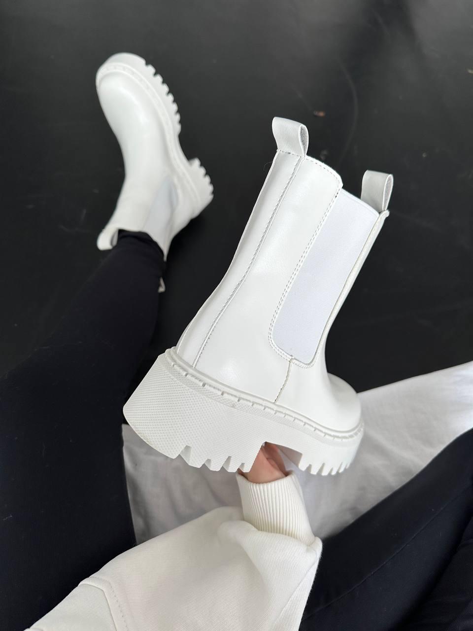 Leather Tractor White