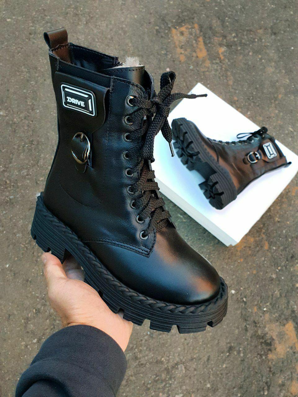 Boots Winter Leather Black UK