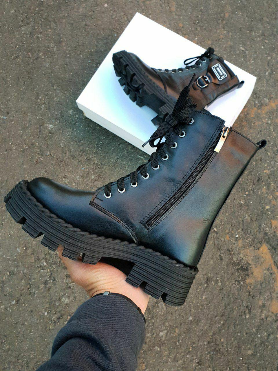 Boots Winter Leather Black UK