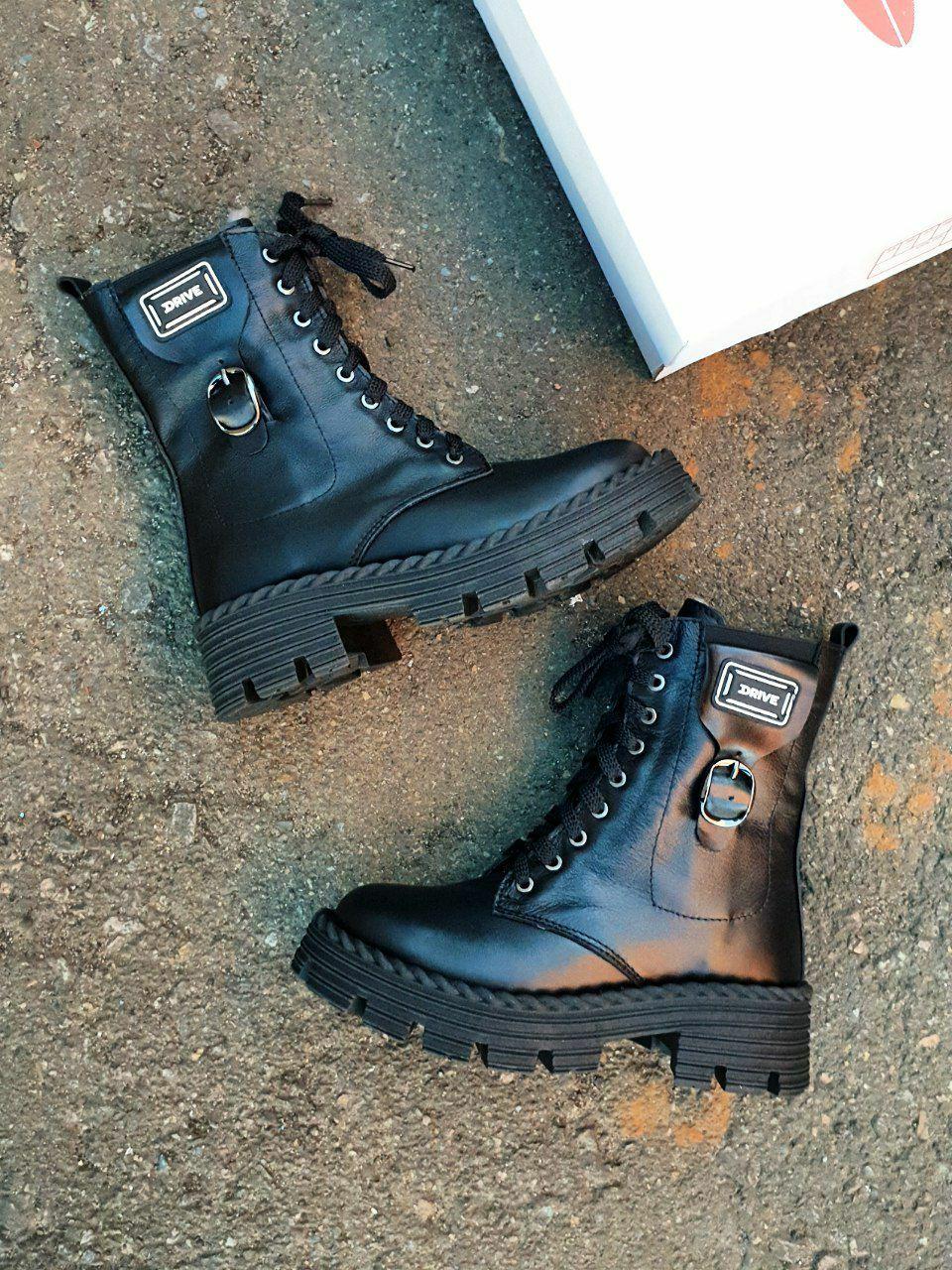 Boots Winter Leather Black UK