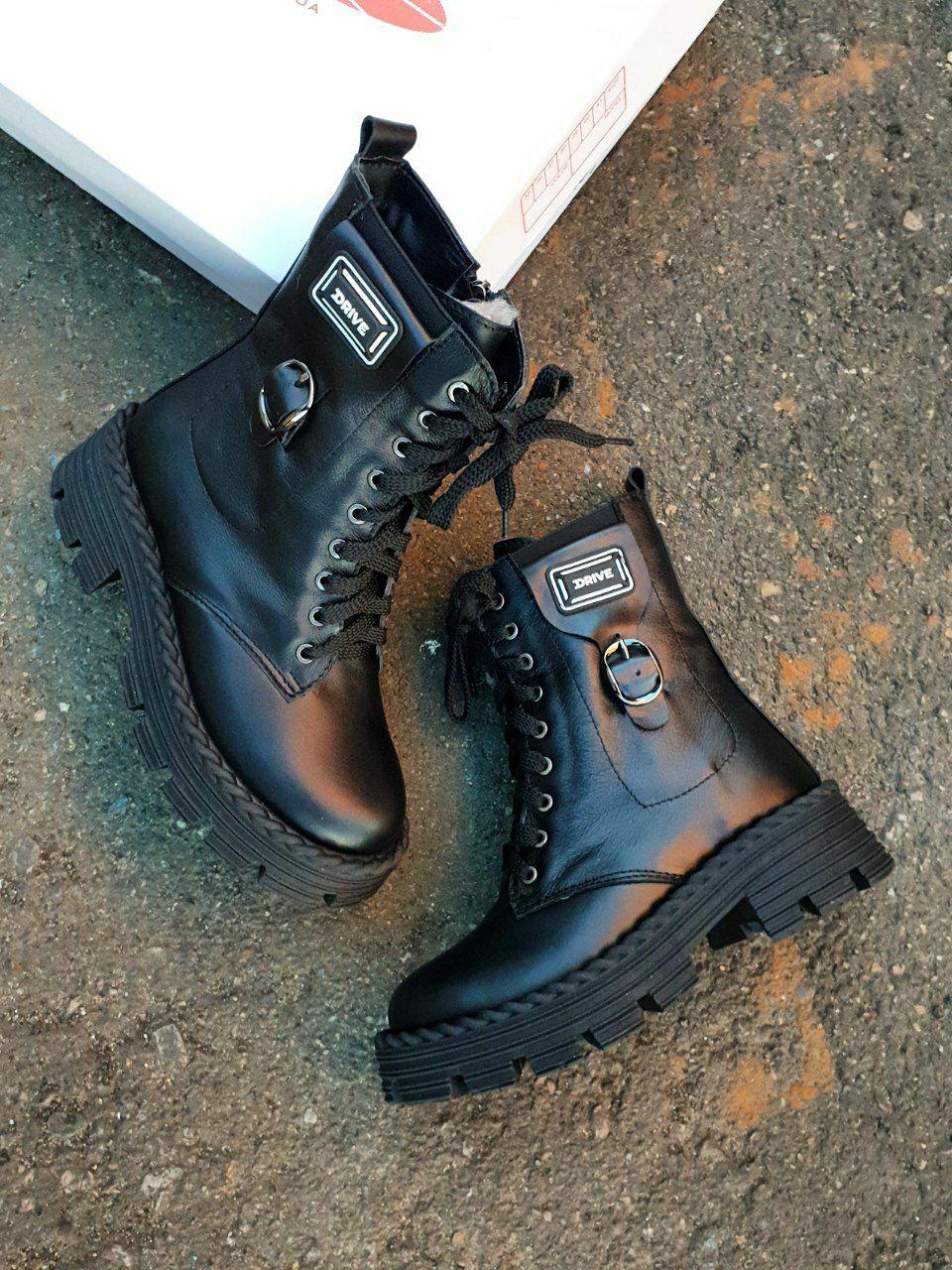 Boots Winter Leather Black UK