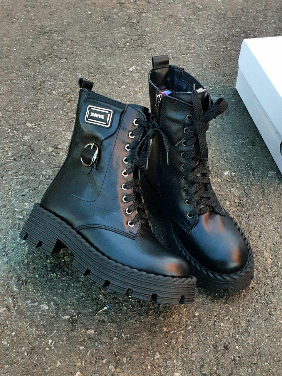 Boots Winter Leather Black UK