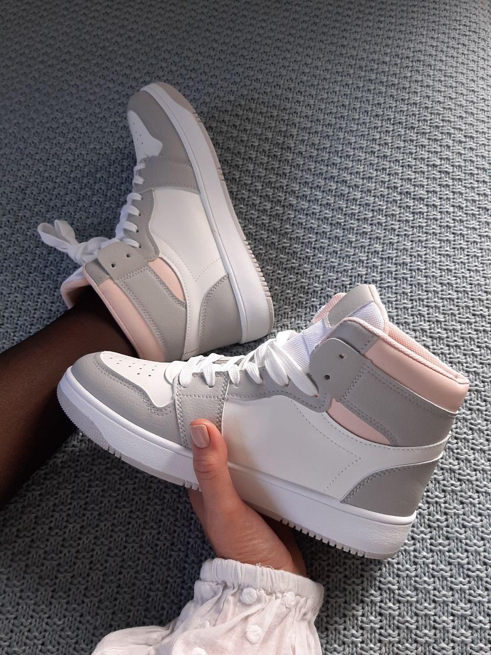 Shoes White Grey Pink
