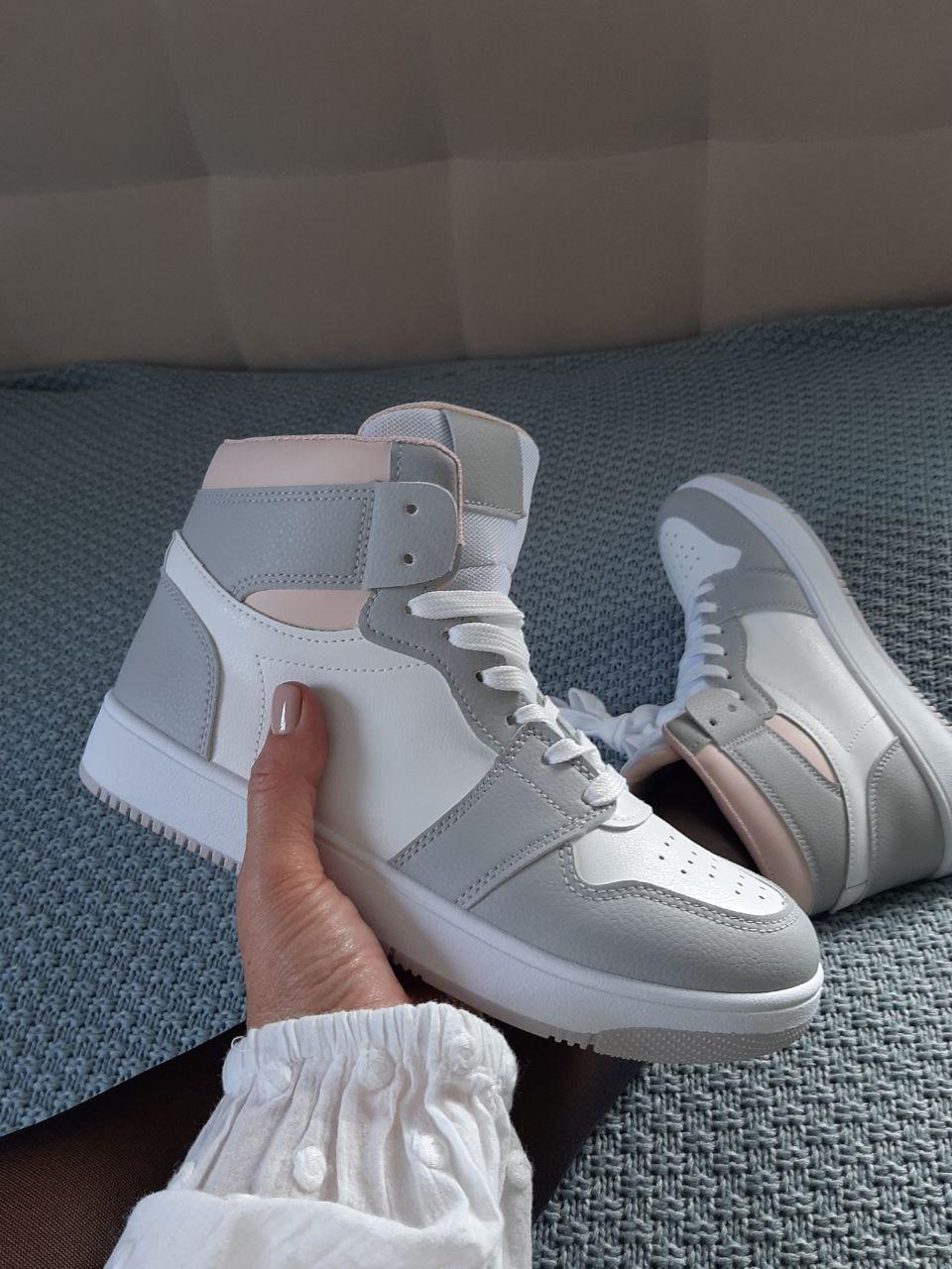Shoes White Grey Pink