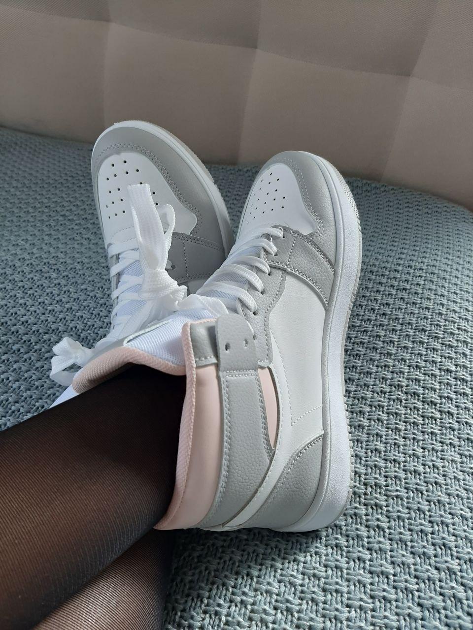 Shoes White Grey Pink