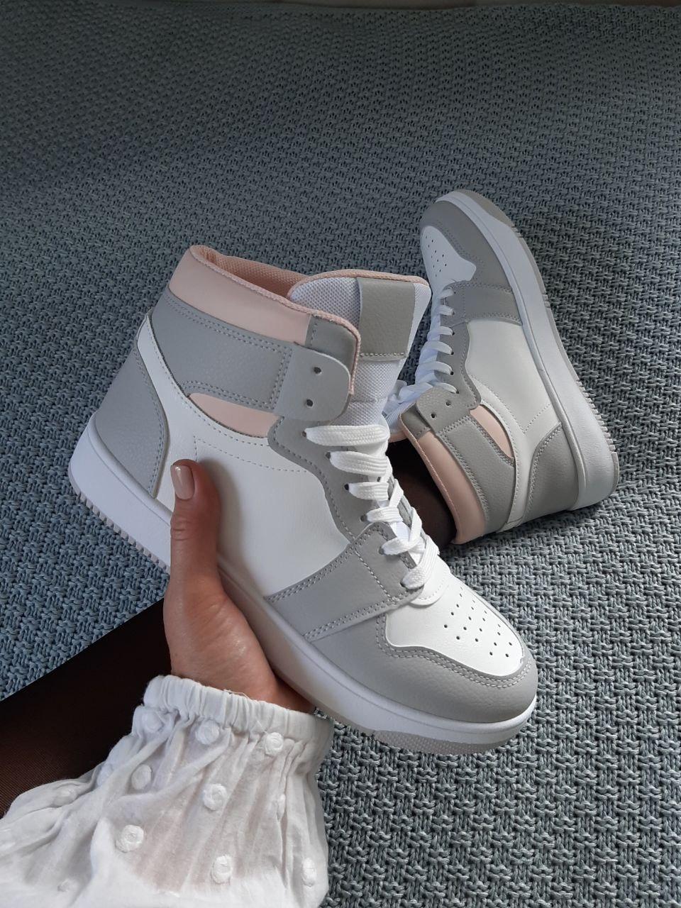 Shoes White Grey Pink