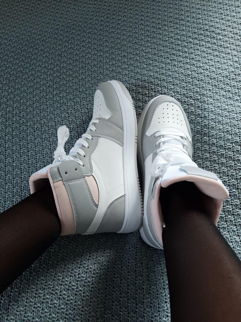 Shoes White Grey Pink