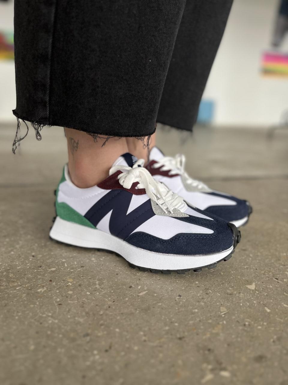 New Balance 327 Blue White Green
