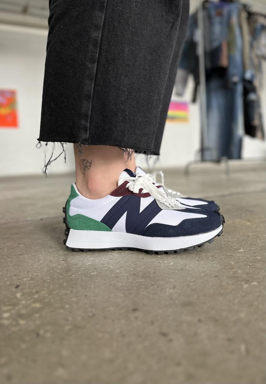 New Balance 327 Blue White Green