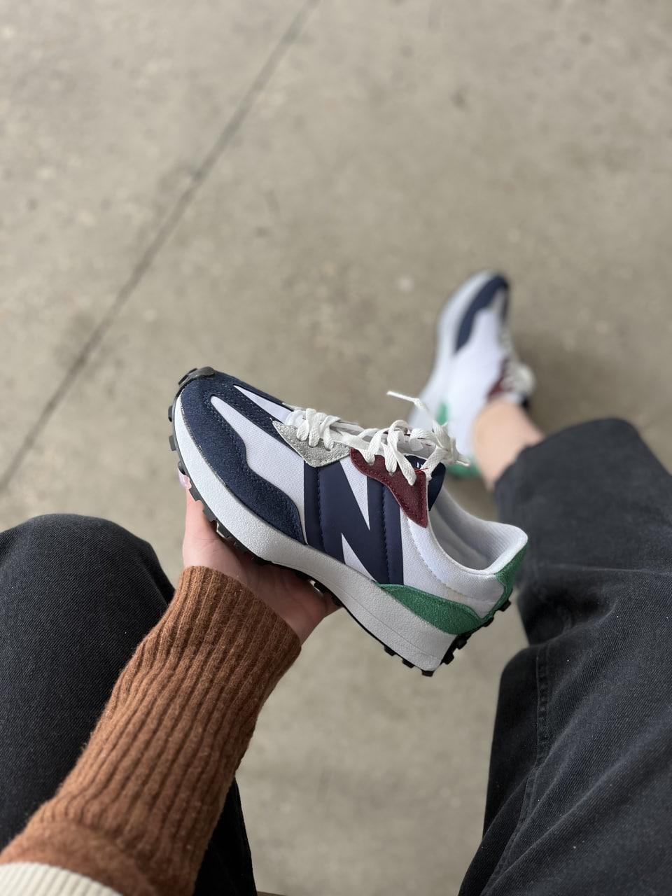 New Balance 327 Blue White Green