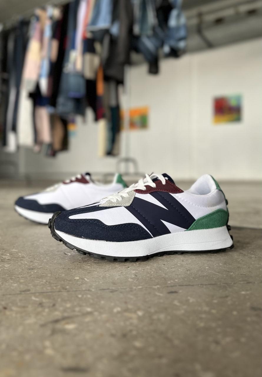 New Balance 327 Blue White Green